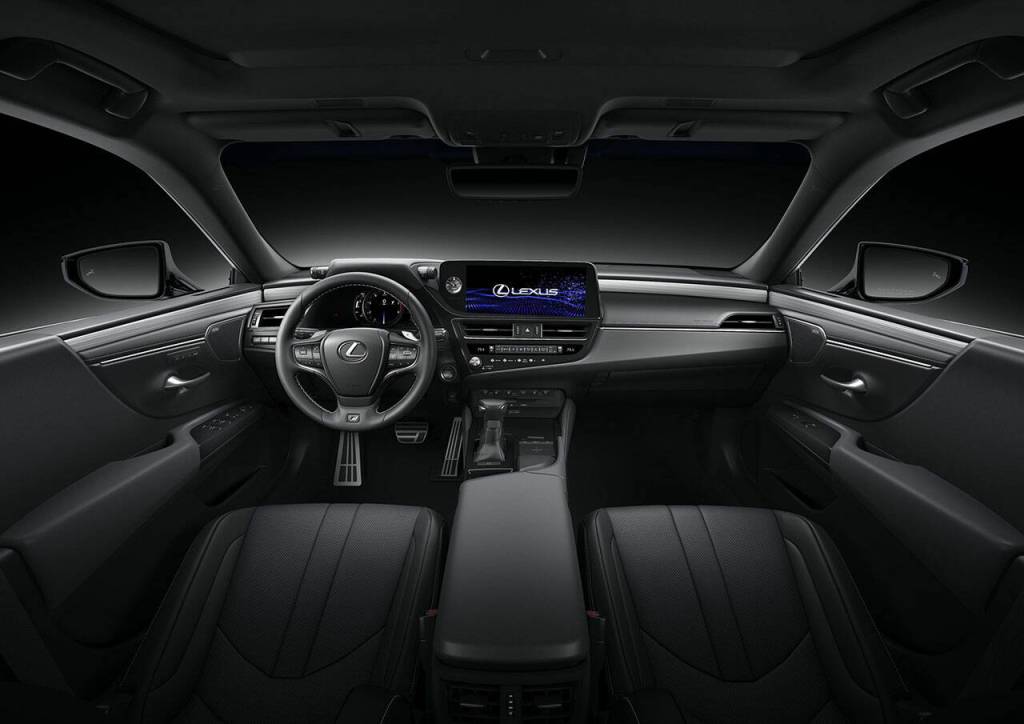 The infotainment systems touchscreen has been moved closer to the driver in the 2022 Lexus ES sedans. (Manufacturer photo)