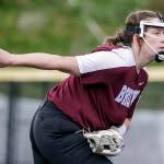 Cascade pitcher Alexa Hamshaw allowed just two runs in a complete-game performance, helping lead the Bruins to a key 6-2 win over Shorewood on Monday at Phil Johnson Ballfields in Everett. (Kevin Clark / The Herald)