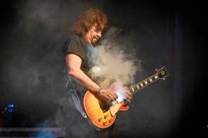 Ace Frehley performs at the Arcada Theatre on Thursday, Aug. 1, 2019, in St.Charles, Ill. (Photo by Rob Grabowski/Invision/AP)