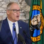 Gov. Jay Inslee gives his annual State of the State address on Jan. 11 at the Capitol in Olympia. (AP Photo/Ted S. Warren)