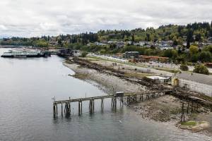 The Mukilteo waterfront on Friday, April 29, 2022 in Mukilteo, Washington. (Olivia Vanni / The Herald)