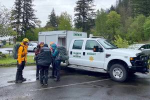 Crews rescued a hiker who sent up a smoke signal in the Columbia River Gorge on Monday. (Multnomah County Sheriff's Office)