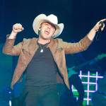 Justin Moore performs in concert during his "Hell On A Highway Tour" at The Bob Carpenter Center on Saturday, Feb. 3, 2018, in Newark, Del. (Photo by Owen Sweeney/Invision/AP)