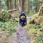 Jenny Schmitz on the Old Sauk Trail off the Mountain Loop Highway near Darrington. Ted Bashor photo