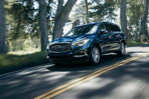 The 2022 Infiniti QX60 Sensory has seating for seven. Heated outboard second-row seats and power-return third-row seats are standard equipment. (Manufacturer photo)