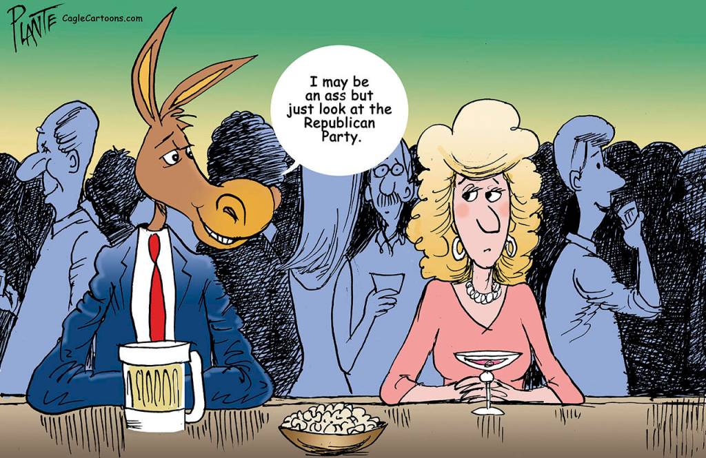 Democrat pick up line, Republican Party, GOP, Grand Ole Party, RNC, women’s rights, donkey, bar