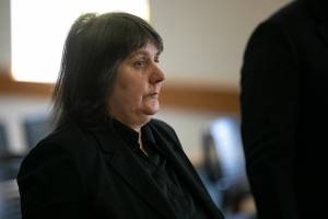 Svetlana Kravchenko appears in court for her sentencing Thursday, May 19, 2022, at the Snohomish County Courthouse in Everett, Washington. (Ryan Berry / The Herald)