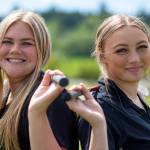 Lakewood sisters Kiana (left) and Malia Schroeder are a standout duo for the Cougars. (Ryan Berry / The Herald)