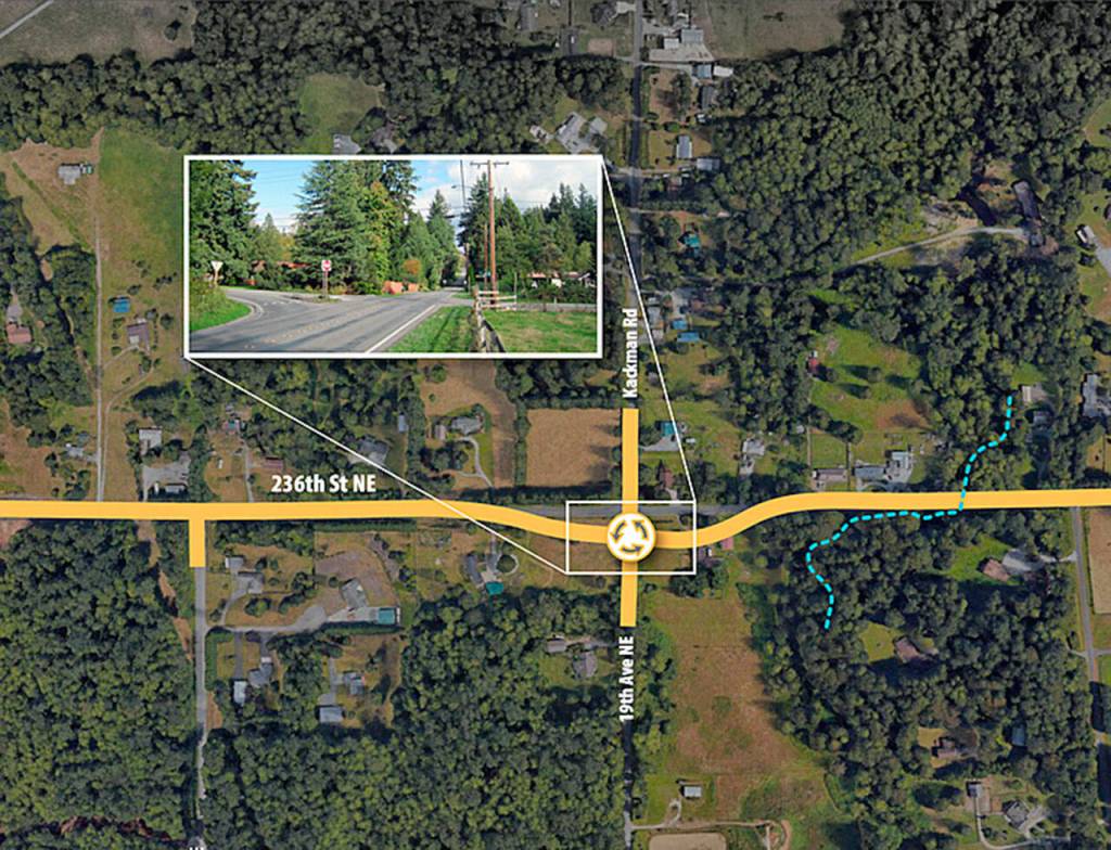 The Stillagumish Tribe of Indians is building a roundabout at the intersection 236th Street NE and 19th Avenue NE also called Kackman Road. (Stillaguamish Tribe of Indians)