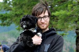 Zak Stoltz with his dog Boba. (Rita Andrade)