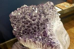 A featured exhibit at the show will be a 500-pound Elestial Amethyst specimen from the Bahia Mine in Brazil.