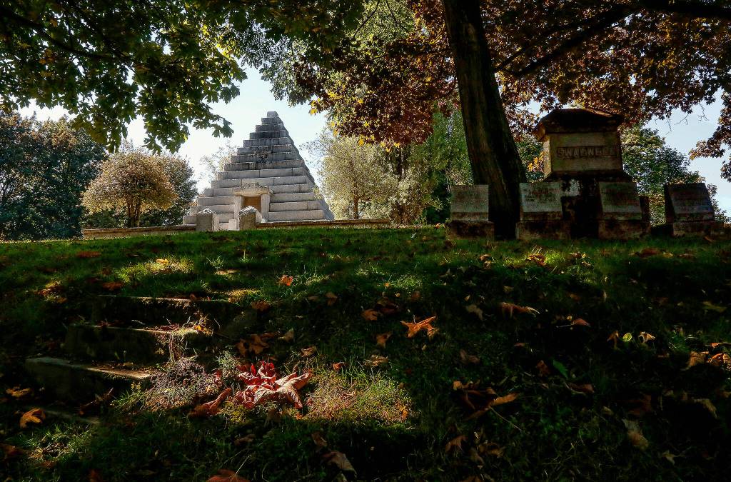 Discover the iconic Rucker Tomb while strolling the grounds of Evergreen Cemetery in Everett. (Dan Bates / The Herald)