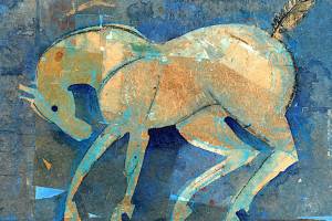 "Horses Can Fly" is a mixed-media painting by Francy Blumhagen. (Courtesy Francy Blumhagen)
