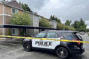 Police were dispatched to an apartment in the 9900 block of Holly Drive in Everett on Wednesday morning, where a man and a woman were found dead. (City of Everett)