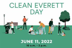 People can collect and dump trash at four sites in Everett on Saturday for the first Clean Everett Day. There are no fees for people to drop off garbage. (City of Everett)