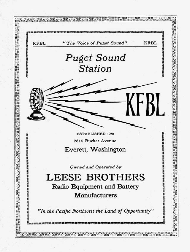 KFBL ad from 1926. (EPL Northwest Room / KRKO Archives)