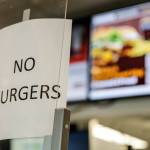 Burger King states “No Burgers” since a fire on May 1 in Everett, Washington on June 16, 2022.  (Kevin Clark / The Herald)