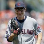 Cleveland Indians center fielder Grady Sizemore (24) against the San Francisco Giants in a baseball game in San Francisco, Saturday, June 25, 2011. (AP Photo/Jeff Chiu)