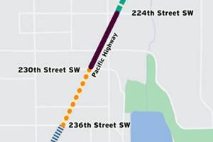 Edmonds is overhauling Highway 99's feel and look. Starting in June, work will begin to remove the center left turn lane and replace it with a 20-inch tall curb median with trees and left-turn pockets. (Edmonds)