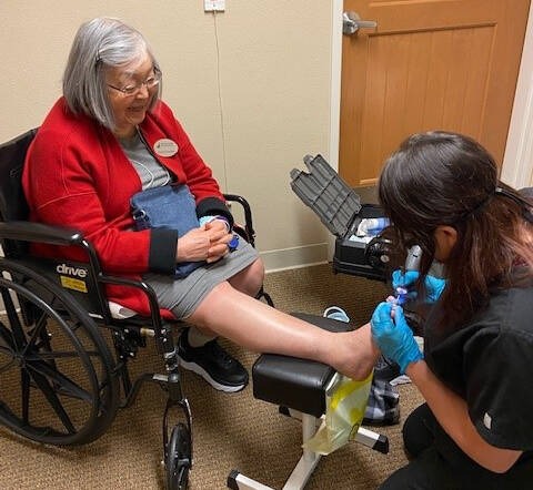 Supports for Quail Park residents wellness needs include a gym, pool and fitness classes, in addition to care partners who monitor for health and safety concerns.