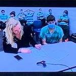 Shayne Baker, 25, alongside public defender Cassie Trueblood at a first court appearance Wednesday. (Jake Goldstein-Street / The Herald)