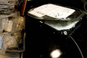 Federal agents recovered meth hidden in hollowed out hard drives during a search of Ryan Kane's apartment in Bothell. (U.S. Attorney's Office)