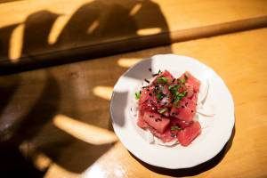 Bobby’s Hawaiian Style Restaurant’s shoyu poke made with Aloha brand shoyu, oyster sauce, sesame oil, ginger and brown sugar. (Olivia Vanni / The Herald)