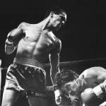 Olympic boxer and Woodway High School graduate Robert Shannon has Saverino Sal Garcia at a disadvantage as Garcia tries to duck away midway through a bout in Edmonds. (Dan Bates / The Herald)