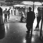People with a common interest in the Everett Firefighters Boxing Club in Marysville talk of the clubs possible demise. Mike Tisdel, boxing coach, Bret Summers, boxer, Brets daughter, Kelsey, Brets mom, Claudia Summers. (Dan Bates / The Herald)