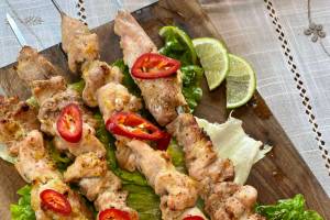 Lemongrass chicken skewers are best made on a grill, but can be made in the oven. (Photo by Tressa Dale/Peninsula Clarion
