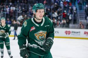 The Silvertips' Ben Hemmerling was selected by the Vegas Golden Knights with the 177th overall pick in the NHL draft on Friday. (Kristin Ostrowski / Everett Silvertips)
