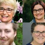 Top: Carolyn Eslick (left) and Jessica Wadhams. Bottom: Tyller Boomgaarden (left) and Kathryn Lewandowski.