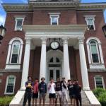 Members of the Everett High School boys basketball team on the Bates College campus in Lewiston, Maine. (Photo courtesy of Bobby Thompson)