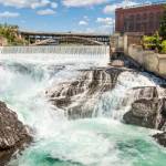 The powerful Spokane Falls are a must-visit experience in Spokane, WA.