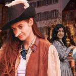 Cyrano de Bergerac, A Queeroic Comedy in Many Acts stars Helen Roundhill as Cyrano with Mary Isabella Reagan as Roxane and Anthony Doan as Christian at Island Shakespeare Fest.