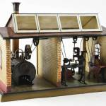 Bing of Nuremberg, Germany, is one of the most famous toy companies of the late 1800s to early 1900s. They made this miniature factory, which may have been an educational model or a childrens toy.