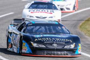 Preston Peltier eads the pack Sunday afternoon during annual the Summer Showdown at the Evergreen Speedway in Monroe on June 30, 2019. (Kevin Clark / The Herald)