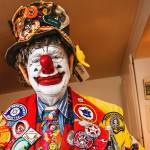 At his home in Edmonds in 2008, Chris Wedes transformed himself into the popular clown Julius Pierpont J.P. Patches. Wedes was battling cancer, which took his life four years later. (Dan Bates / The Herald)