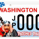 J.P. Patches and Gertrude on the new Patches Pal state specialty license plate. (Submitted photo)