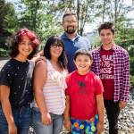 The Norsworthy family outside of their home that is across the street from one of the entrances to Summer Meltdown on Wednesday, in Monroe. (Olivia Vanni / The Herald)