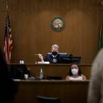 Superior Court Presiding Judge George Appel delegates cases during court at the Snohomish County Courthouse on Wednesday, Aug. 3, 2022 in Everett, Washington. (Olivia Vanni / The Herald)
