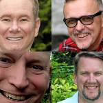 Top: Robert Sutherland (left) and Claus Joens. Bottom: Karl de Jong (left) and Sam Low.