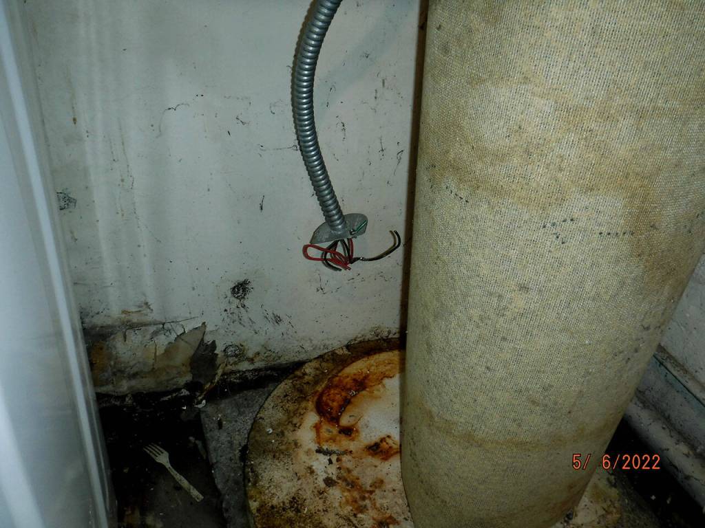 Everett Code Enforcement issued a violation citation to the owner of the Grand Apartments building at 2331 Rockefeller Ave., after allegedly finding exposed electrical wiring and evidence of unpermitted electrical and plumbing work. (City of Everett)