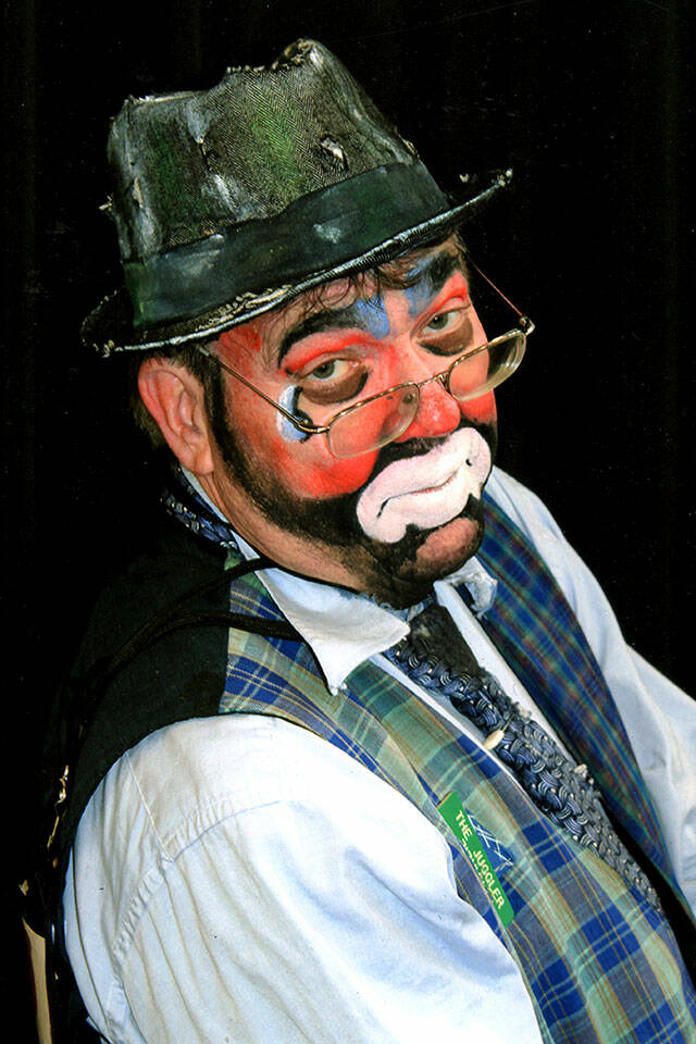 Bruce Johnson, a.k.a. Charlie the Juggling Clown, in 2019 at Clown Camp in La Crosse, Wisconsin. (Linda Clark)