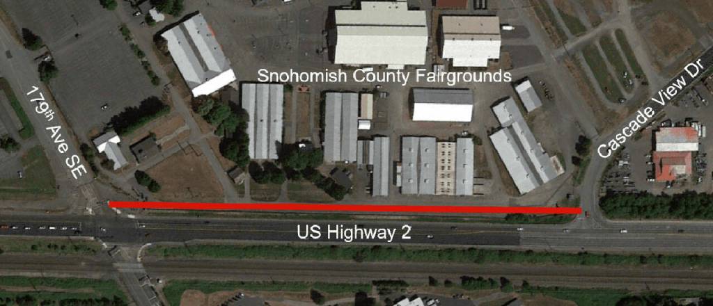 The route of the new path in Monroe. (City of Monroe)