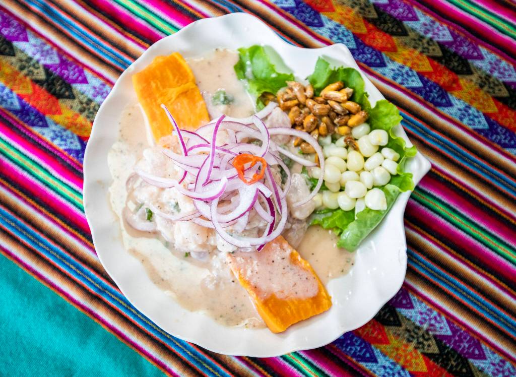 One of the most popular dishes at Rinconcito Peruano Restaurant is their ceviche. (Olivia Vanni / The Herald)