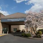 In a nearly empty maternity wing, Chief Administrative Officer Renée Jensen talks about how it has been almost nine years since east-county mothers could give birth at EvergreenHealth Monroe on Monday, April 1, 2019 in Monroe, Wash. (Andy Bronson / The Herald)