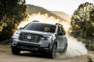 The TrailSports unique grille distinguishes it from other 2022 Honda Passport models. (Honda)