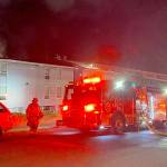 People were displaced early Tuesday morning after a fire at an apartment building in Lynnwood. There were no injuries. (South County Fire)