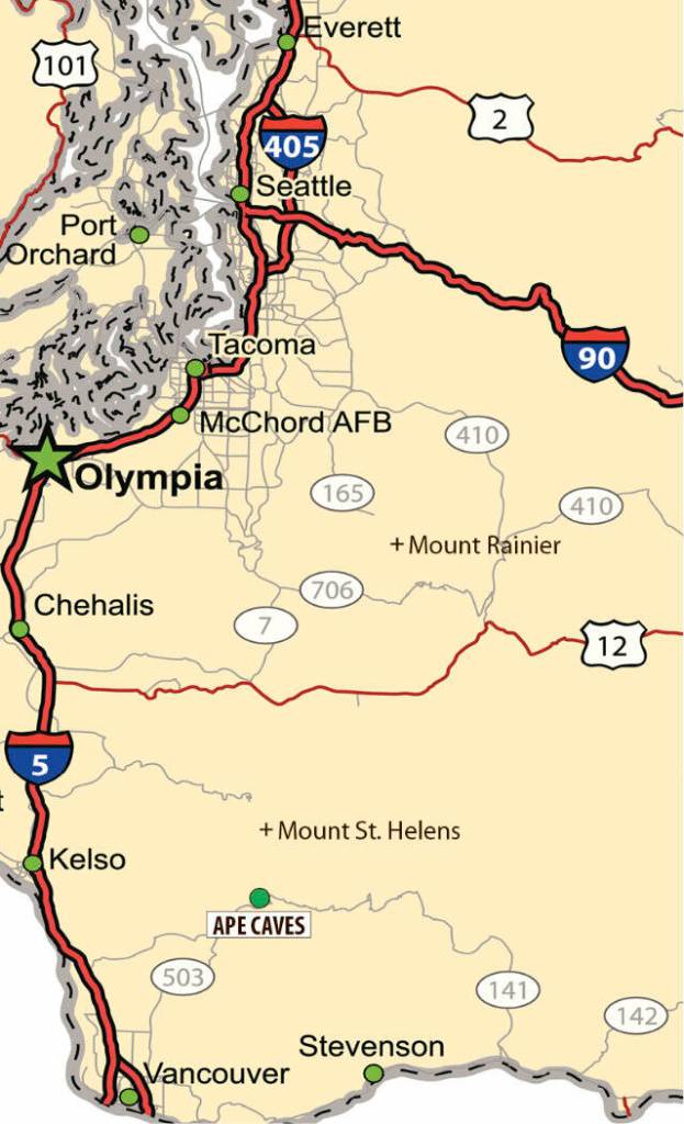 Ape Cave is a 4½-hour drive from Everett.